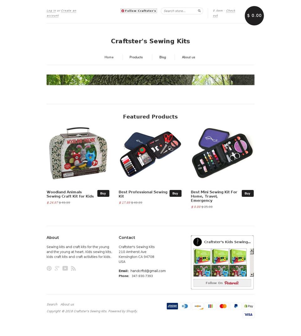 sewingkits.us shopify website screenshot