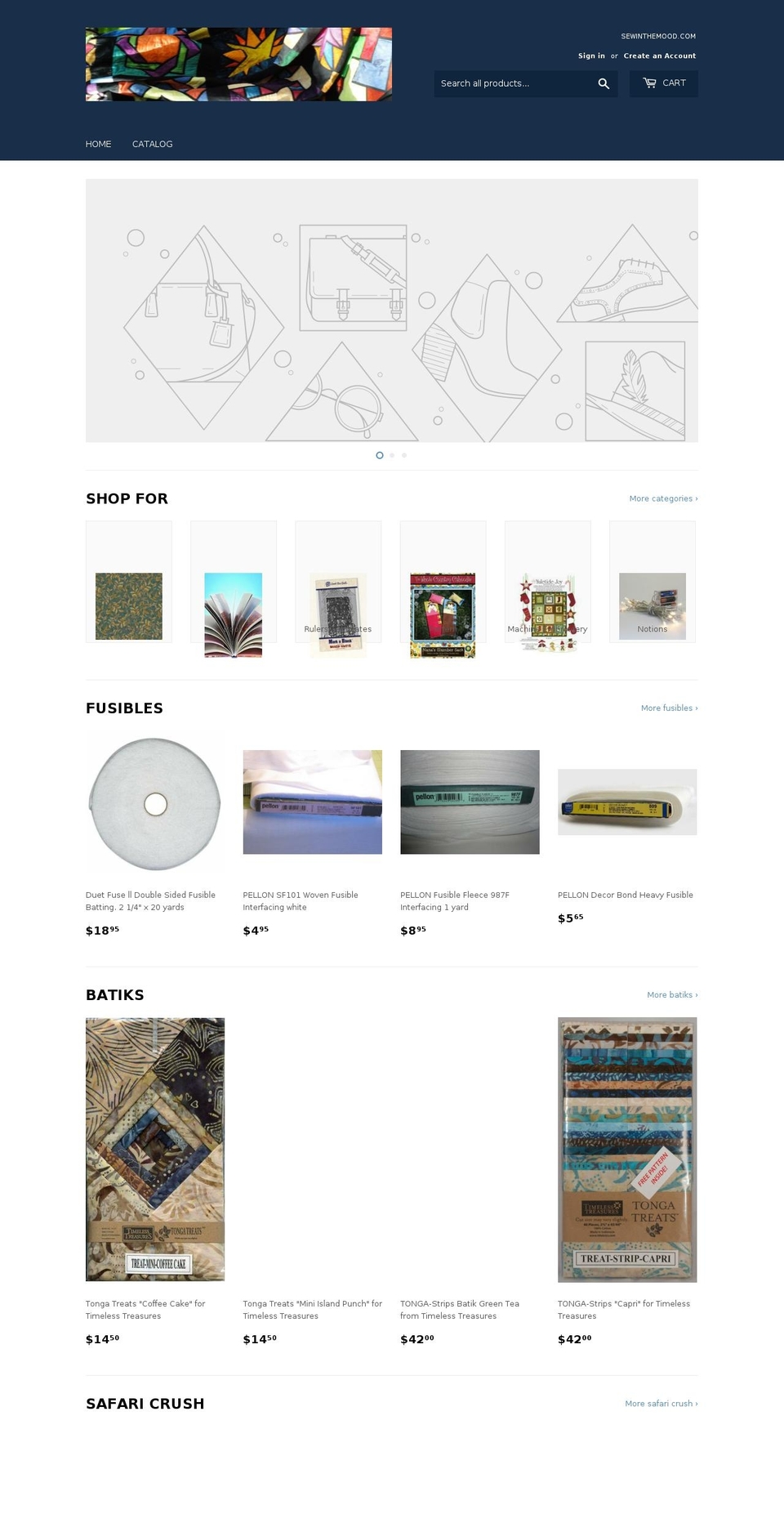 sewinthemood.com — Shopify storefront screenshot