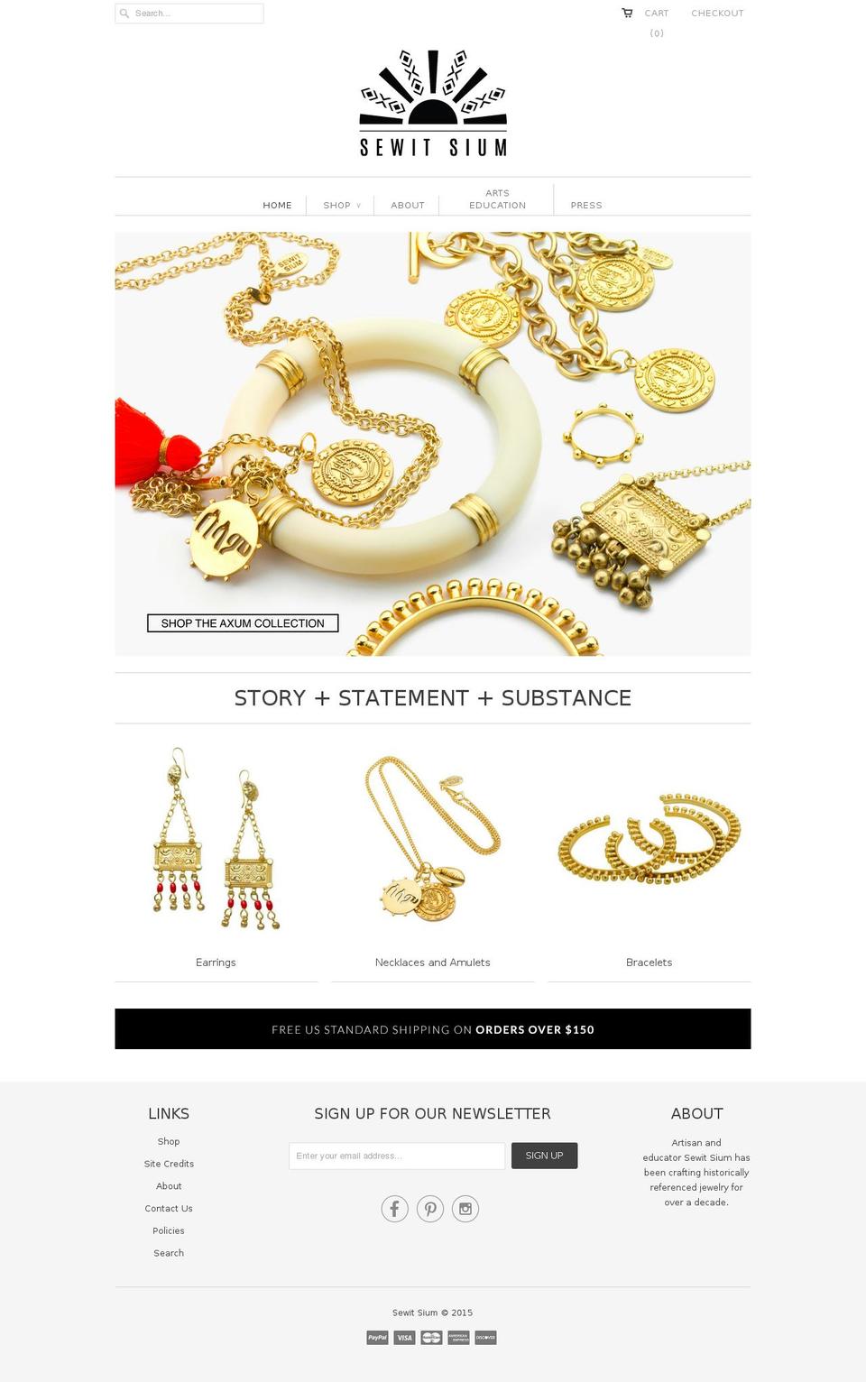 sewitsium.com shopify website screenshot