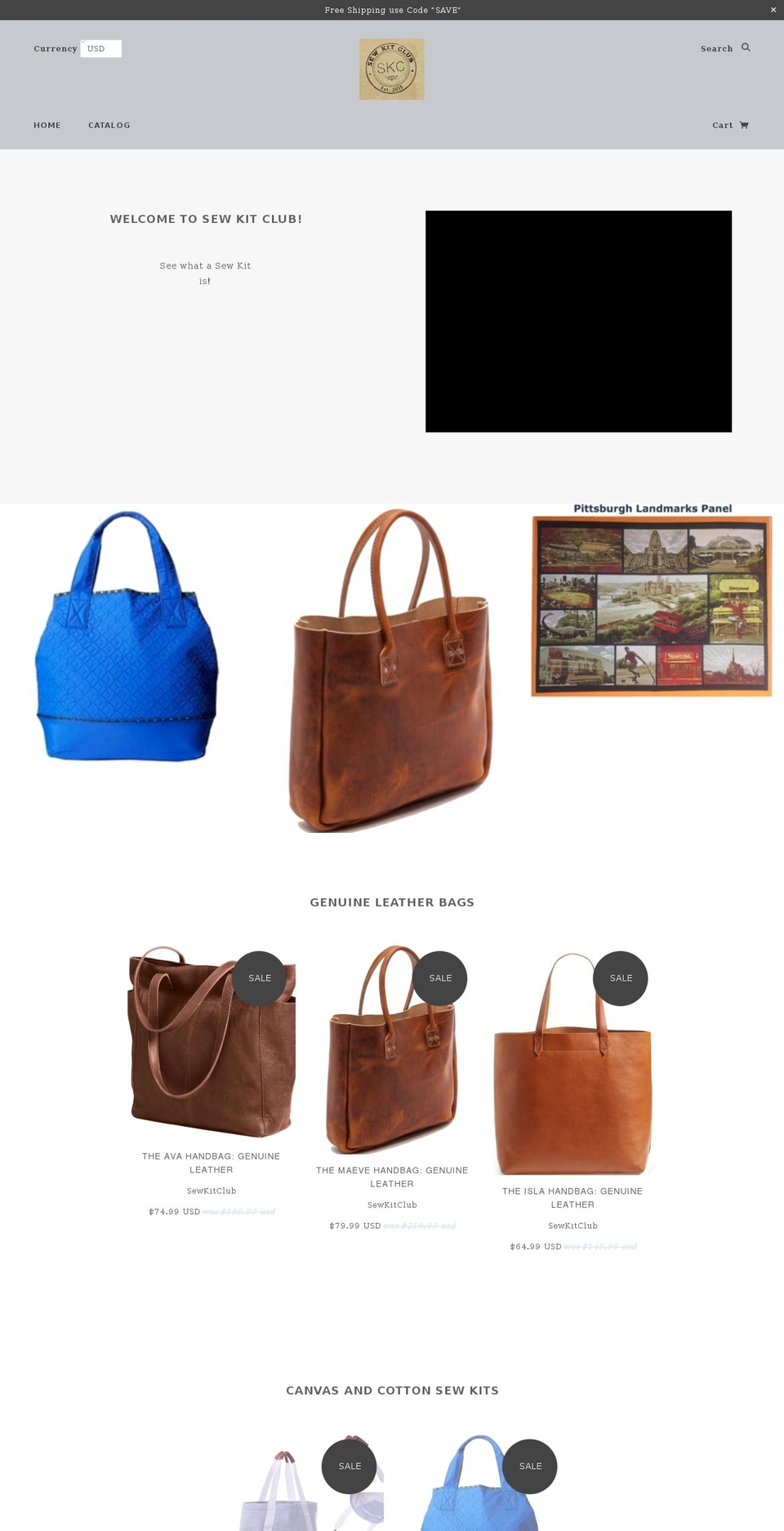 sewkitclub.com — Shopify storefront screenshot
