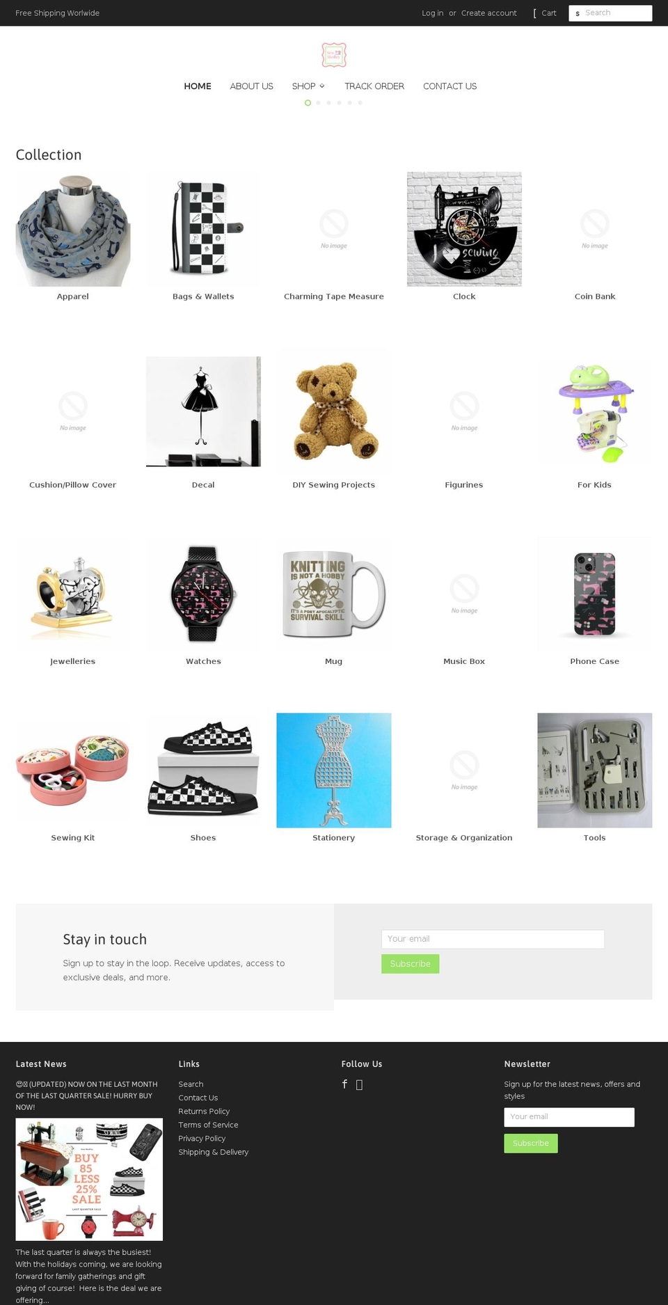 sewmedley.com shopify website screenshot