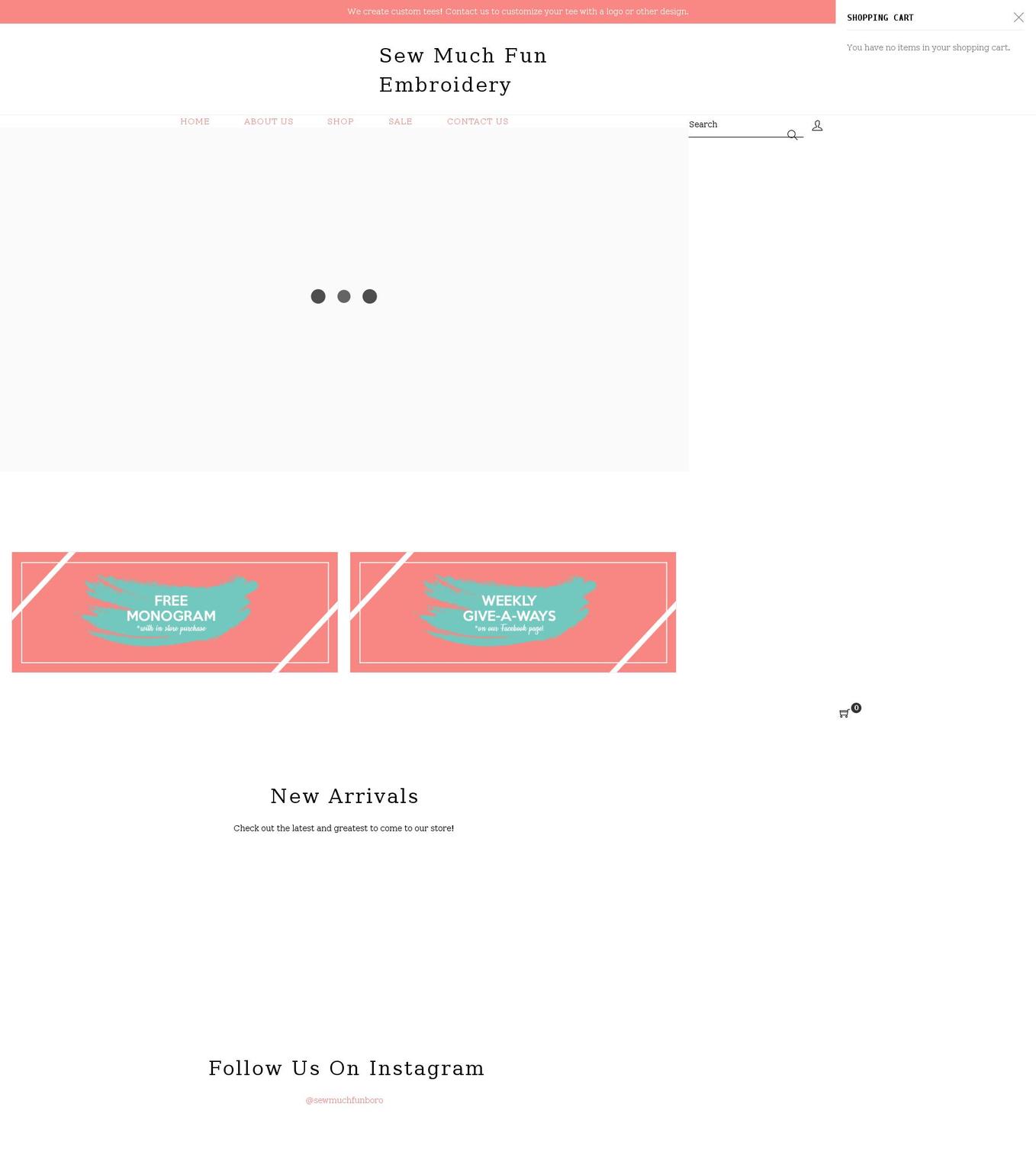sewmuchfunboro.com shopify website screenshot