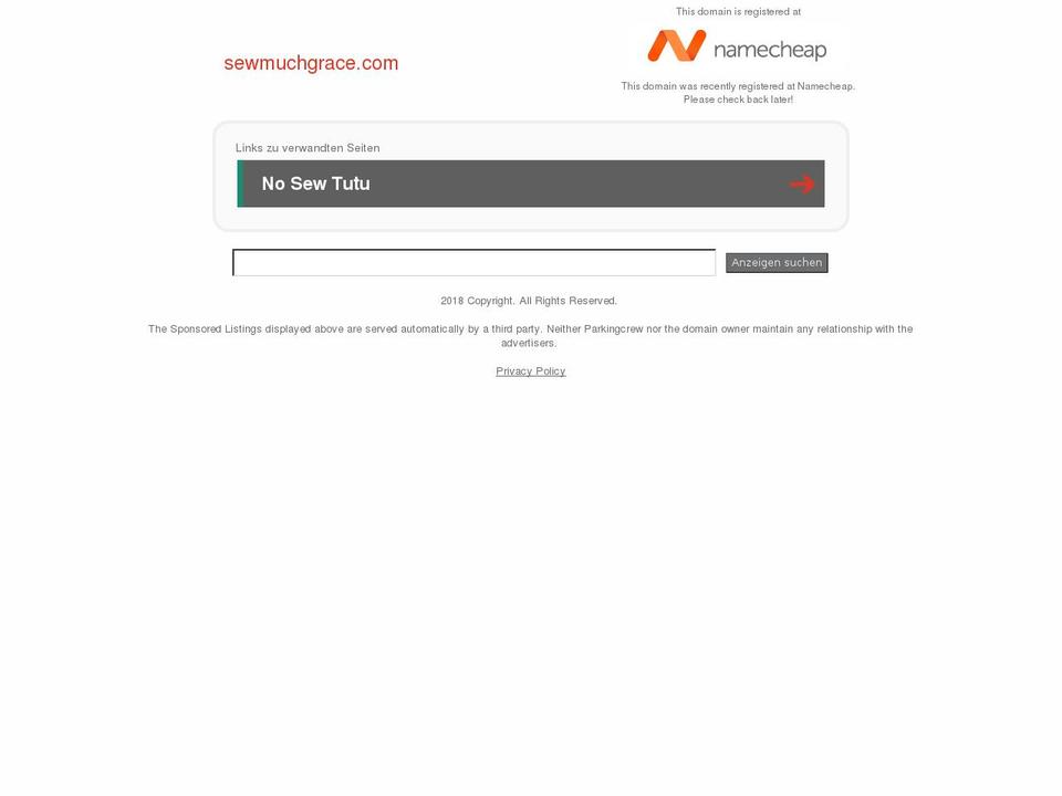 sewmuchgrace.com — Shopify storefront screenshot