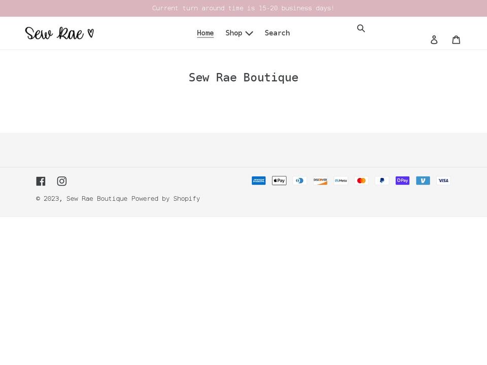 sewraeboutique.com shopify website screenshot