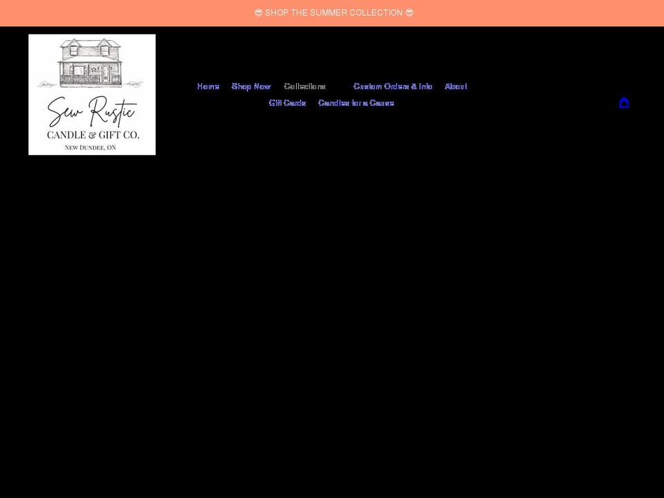sewrustic.ca shopify website screenshot