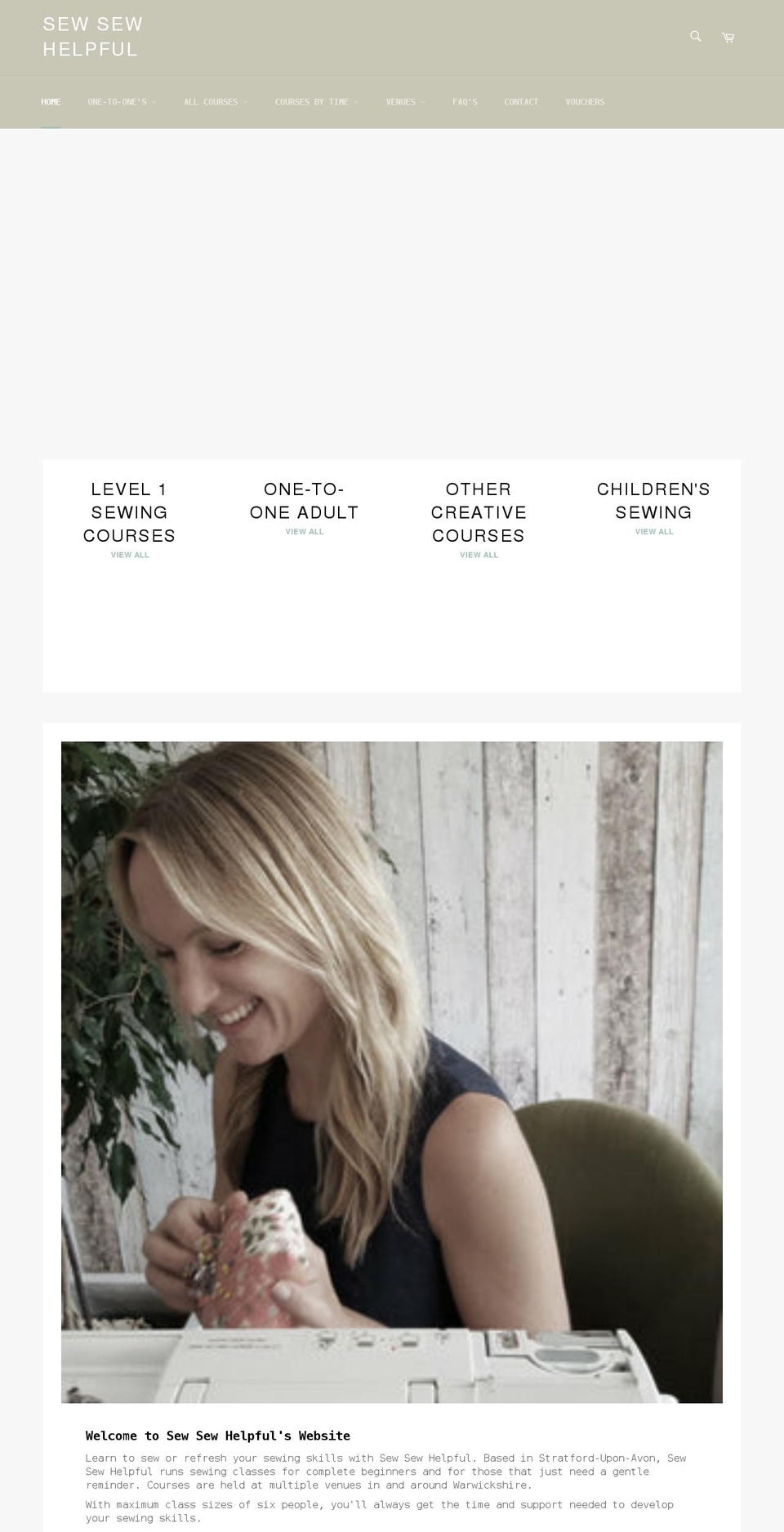 sewsewhelpful.co.uk shopify website screenshot