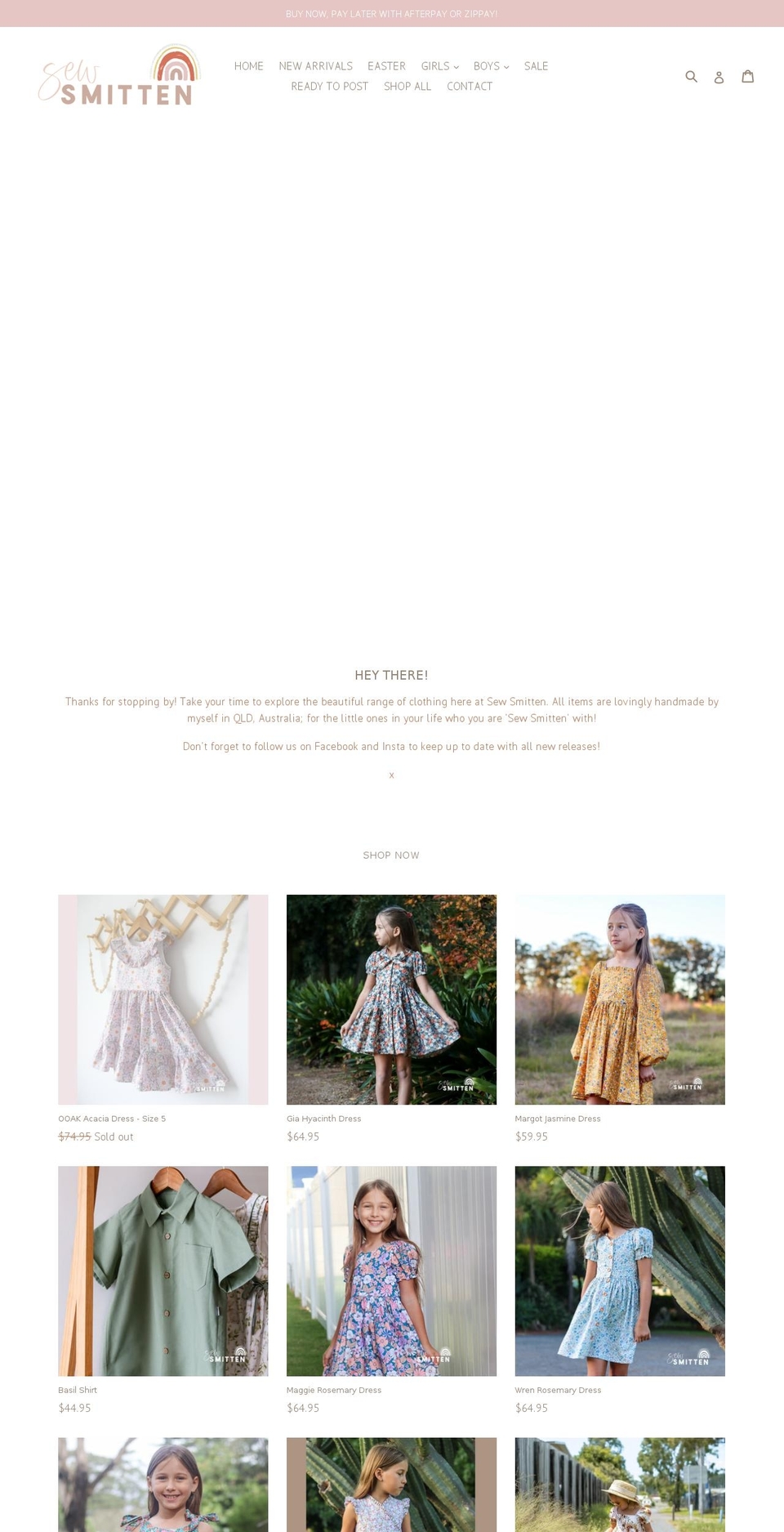 sewsmitten.com.au shopify website screenshot