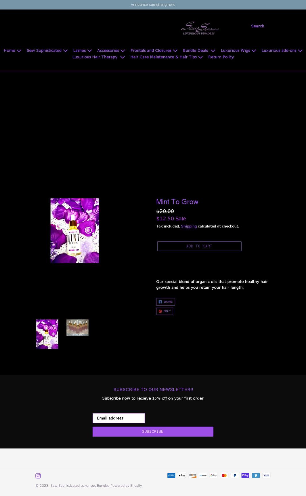 sewsophisticatedluxuriousbundles.com shopify website screenshot