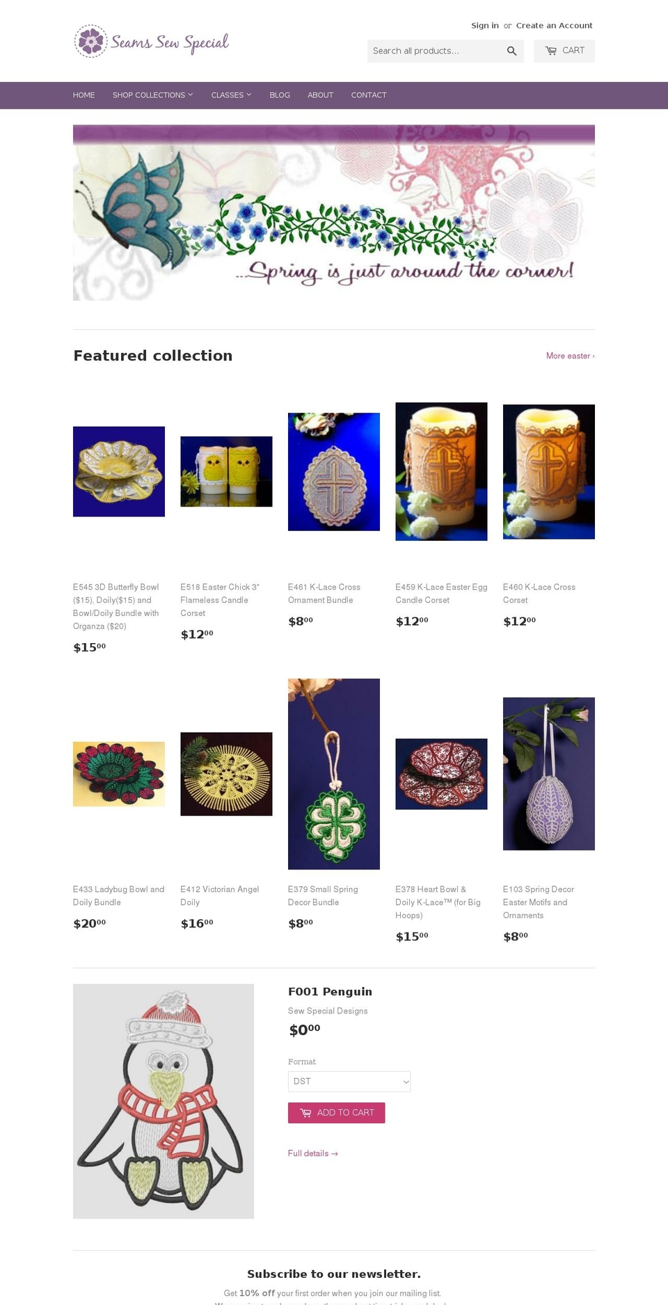 sewspecial.com shopify website screenshot