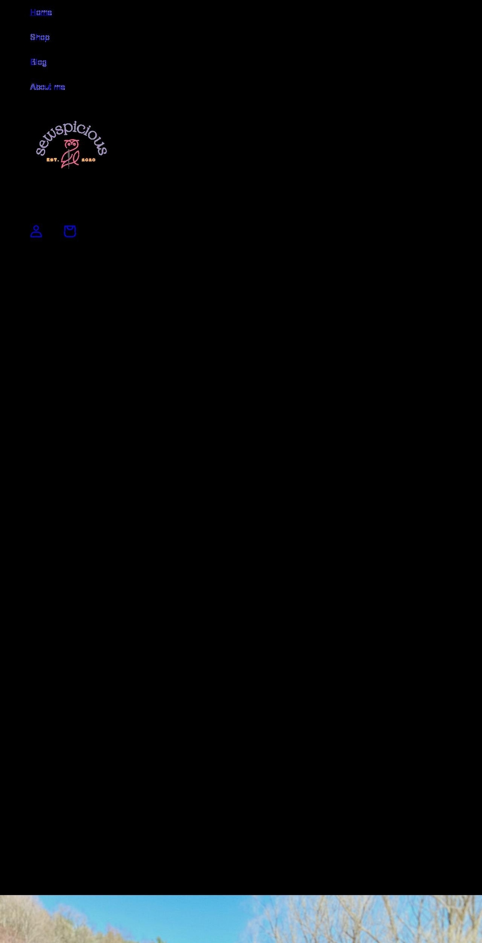 sewspicious.com shopify website screenshot