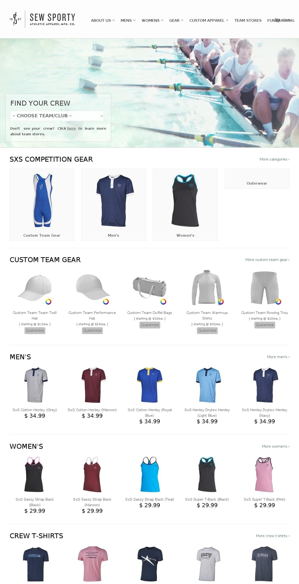 sewsporty.com shopify website screenshot