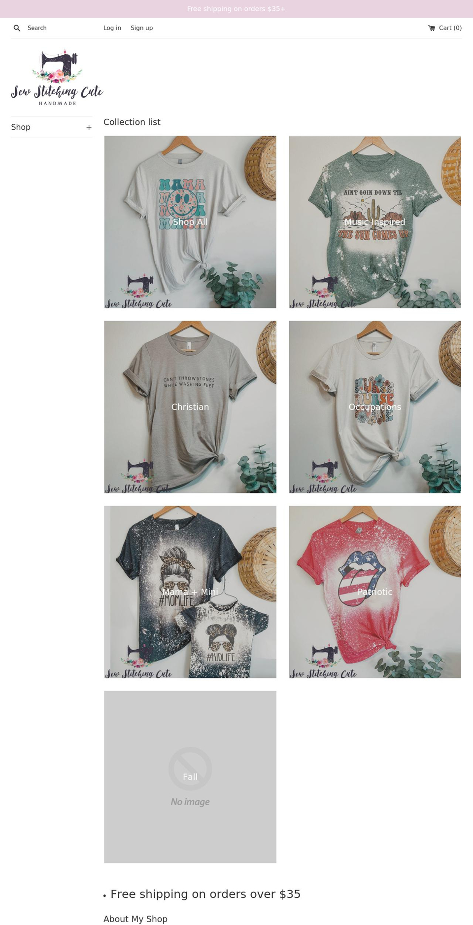 sewstitchingcute.com shopify website screenshot