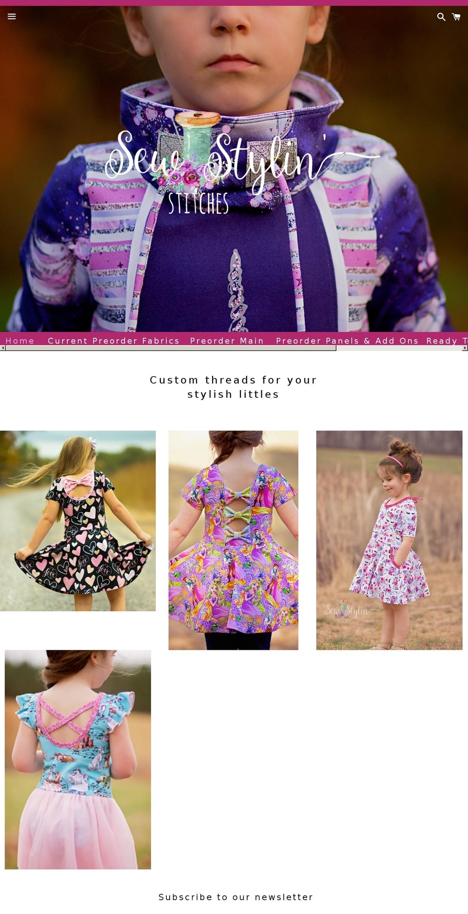 sewstylinstitches.com — Shopify storefront screenshot