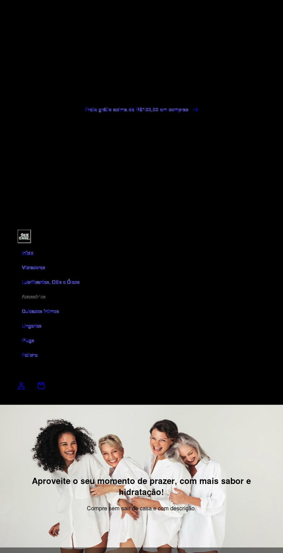 sexcare.com.br shopify website screenshot