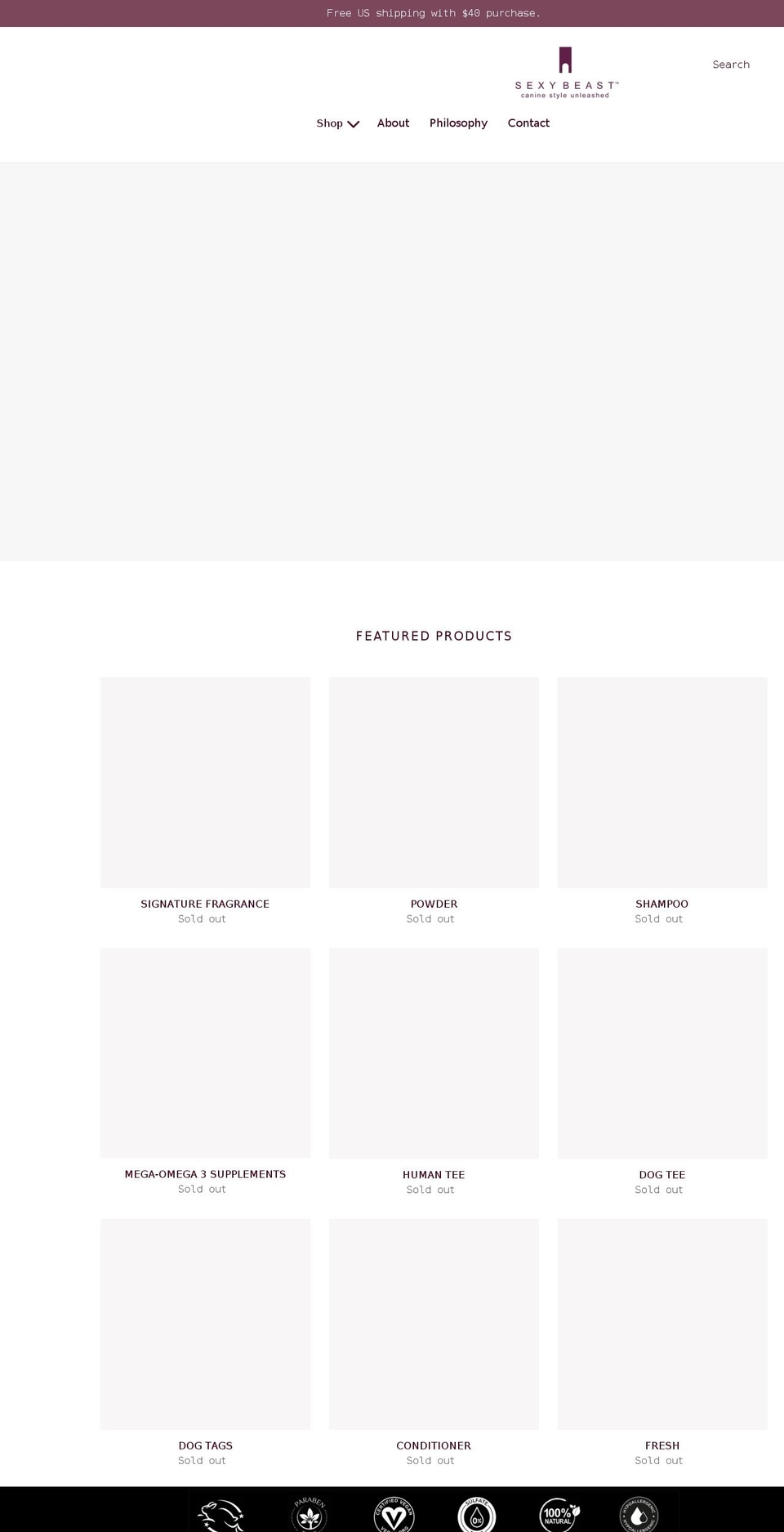 sexybeaststyle.com shopify website screenshot