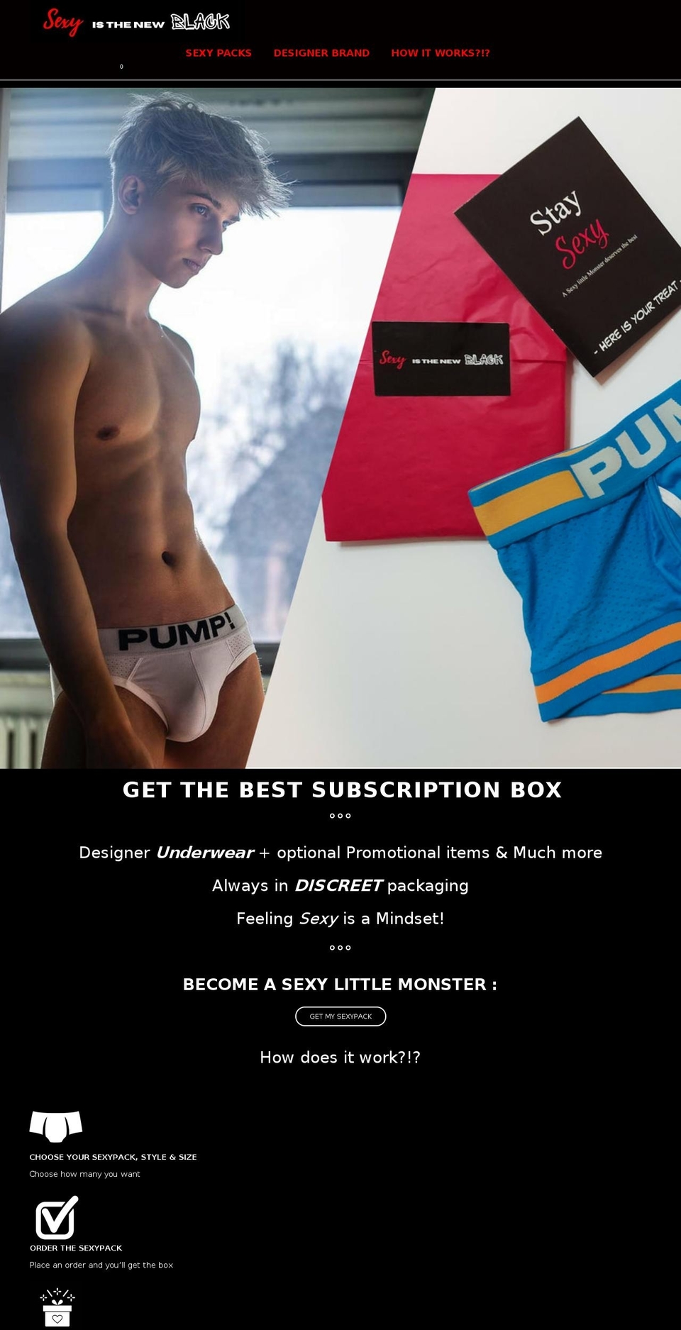 sexyisthenewblack.com shopify website screenshot