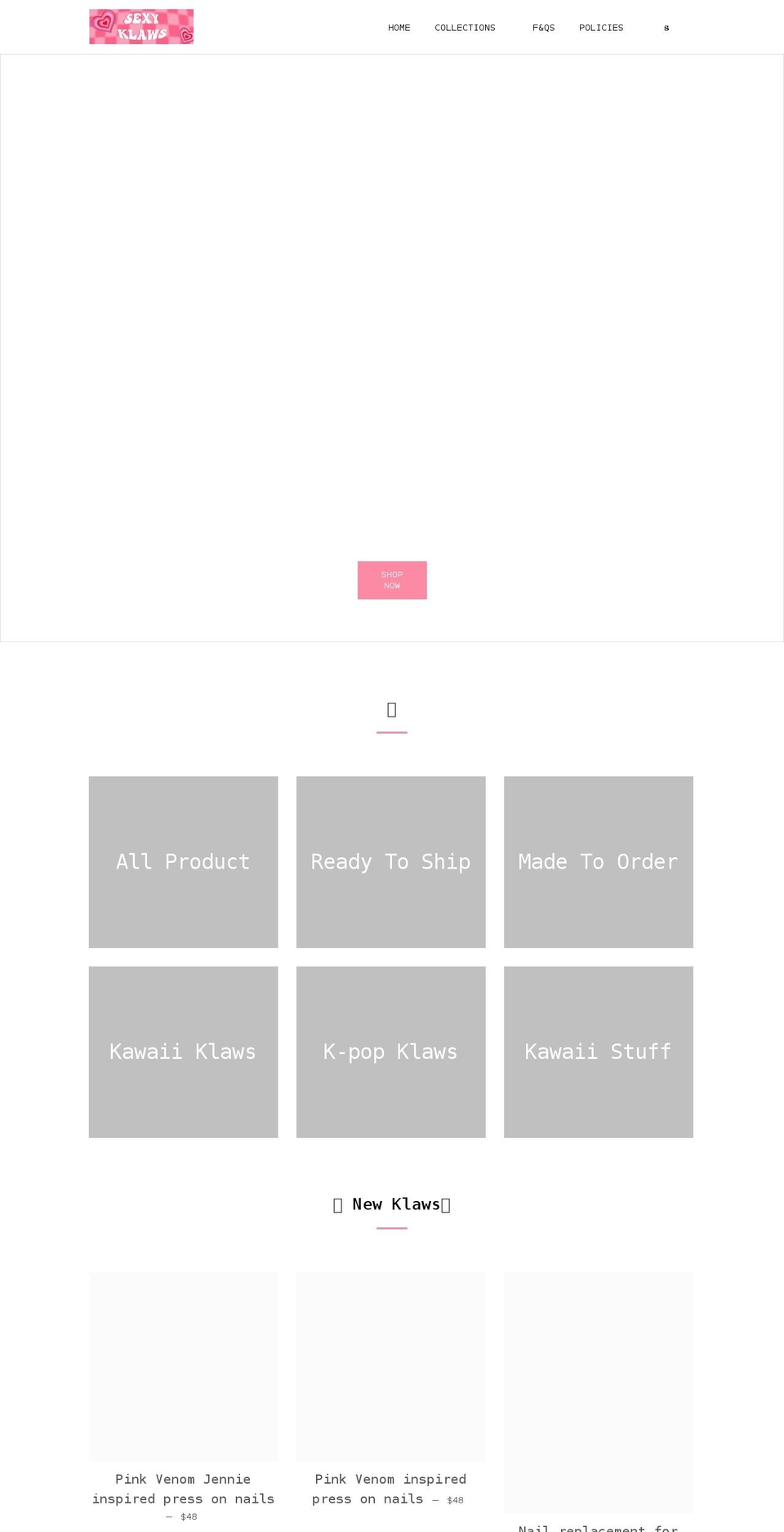 sexyklaws.com shopify website screenshot