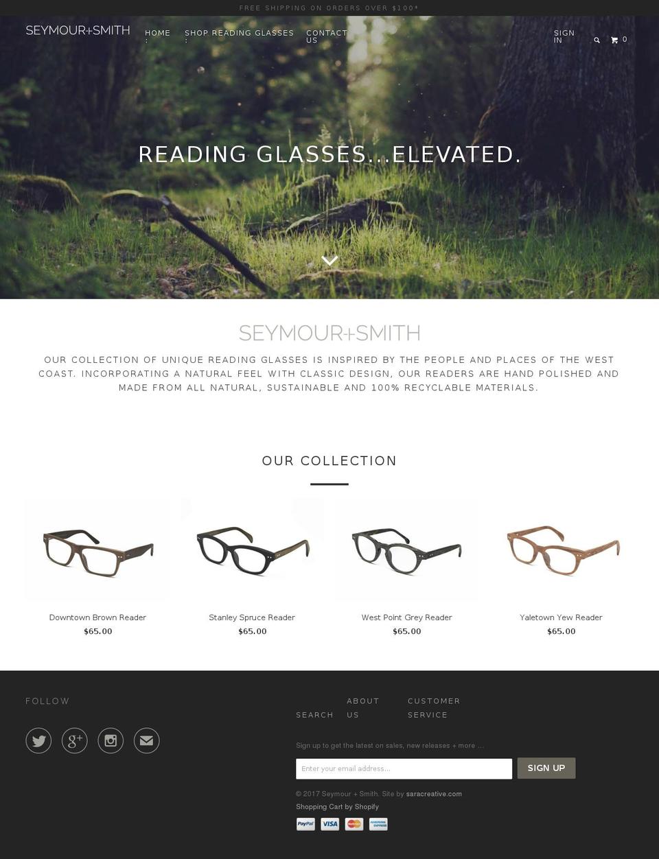 seymourandsmith.com shopify website screenshot