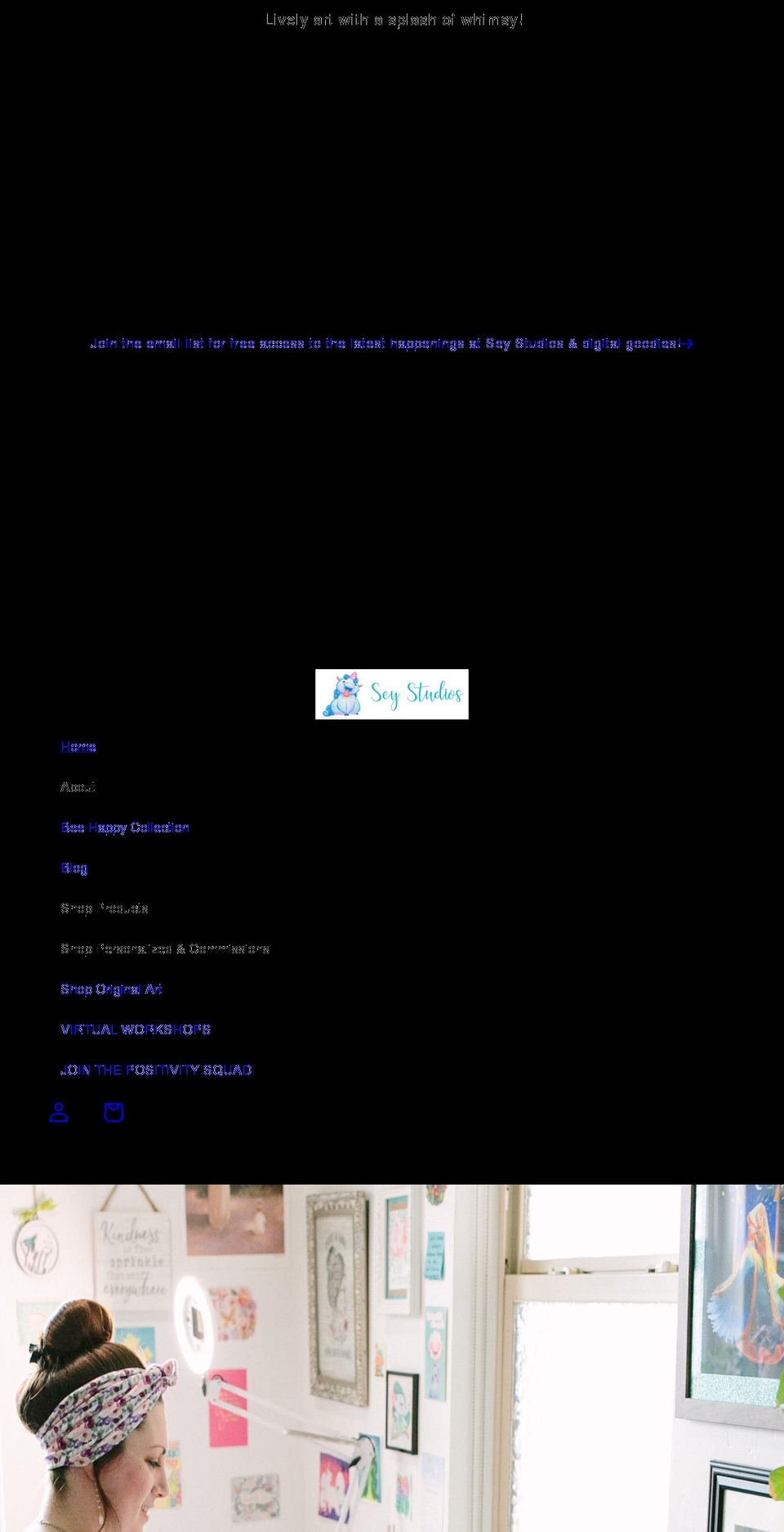 seystudios.net shopify website screenshot