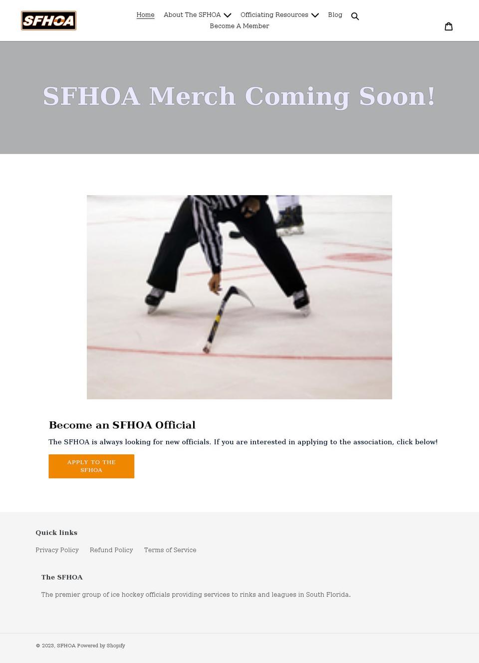 sf-hoa.org shopify website screenshot