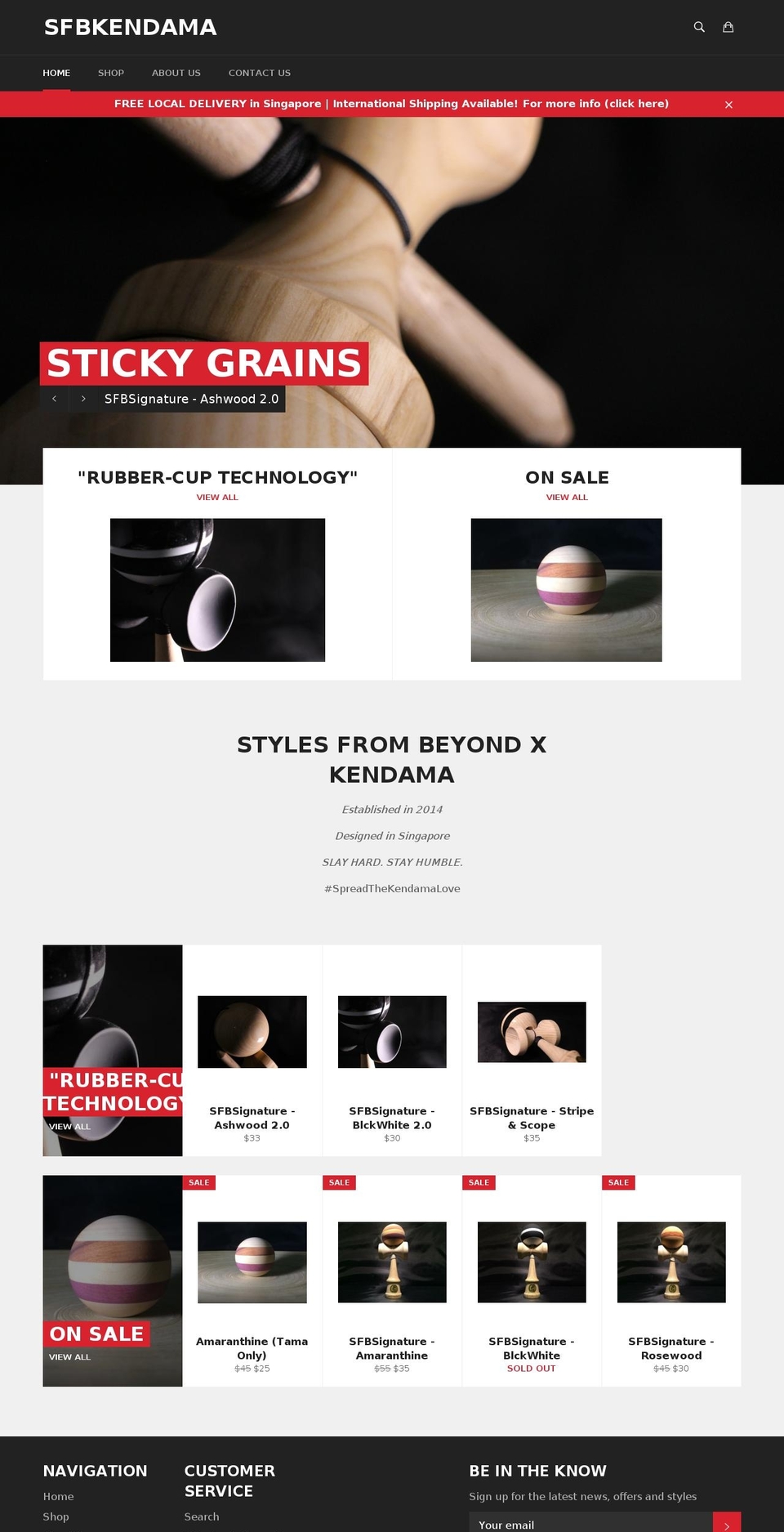 sfbkendama.com shopify website screenshot