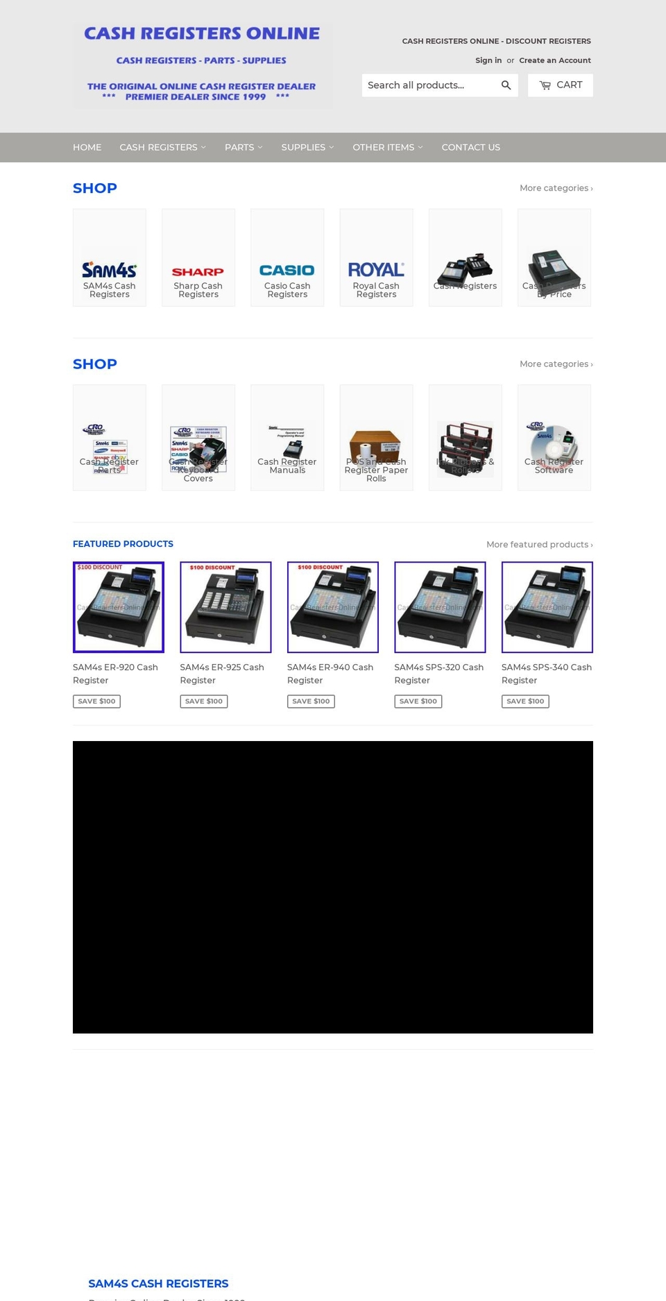 sfcashregister.com — Shopify storefront screenshot