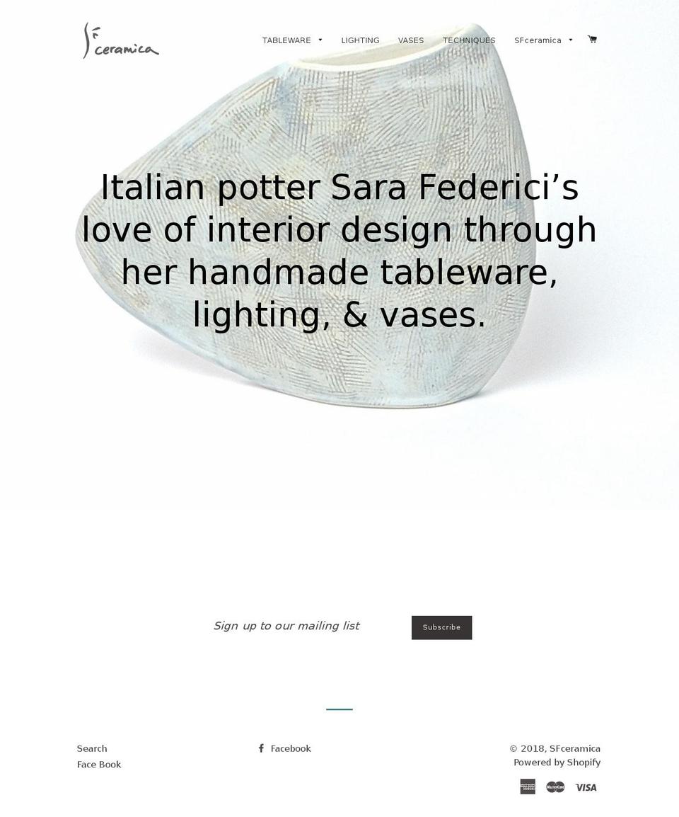 sfceramica.com — Shopify storefront screenshot
