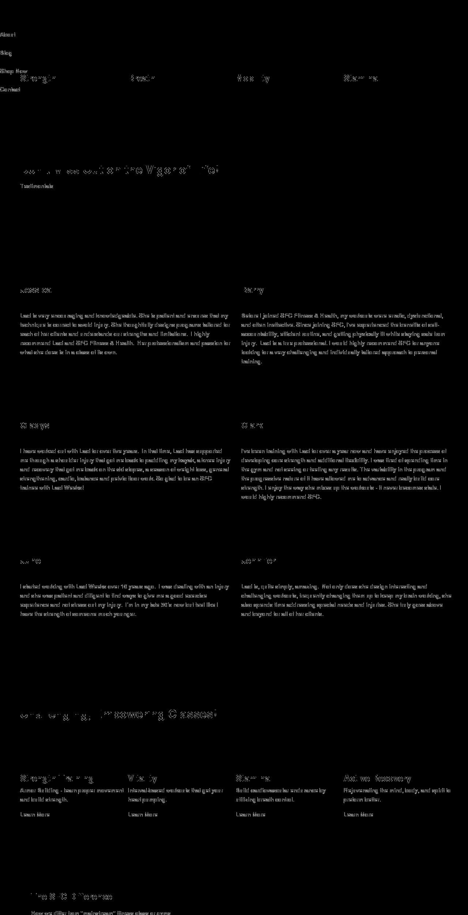 sfcfitnessandhealth.com shopify website screenshot