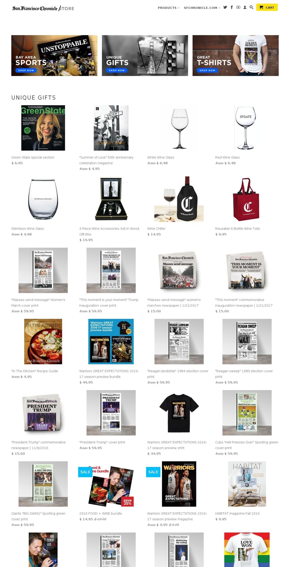 sfchronicle.myshopify.com shopify website screenshot
