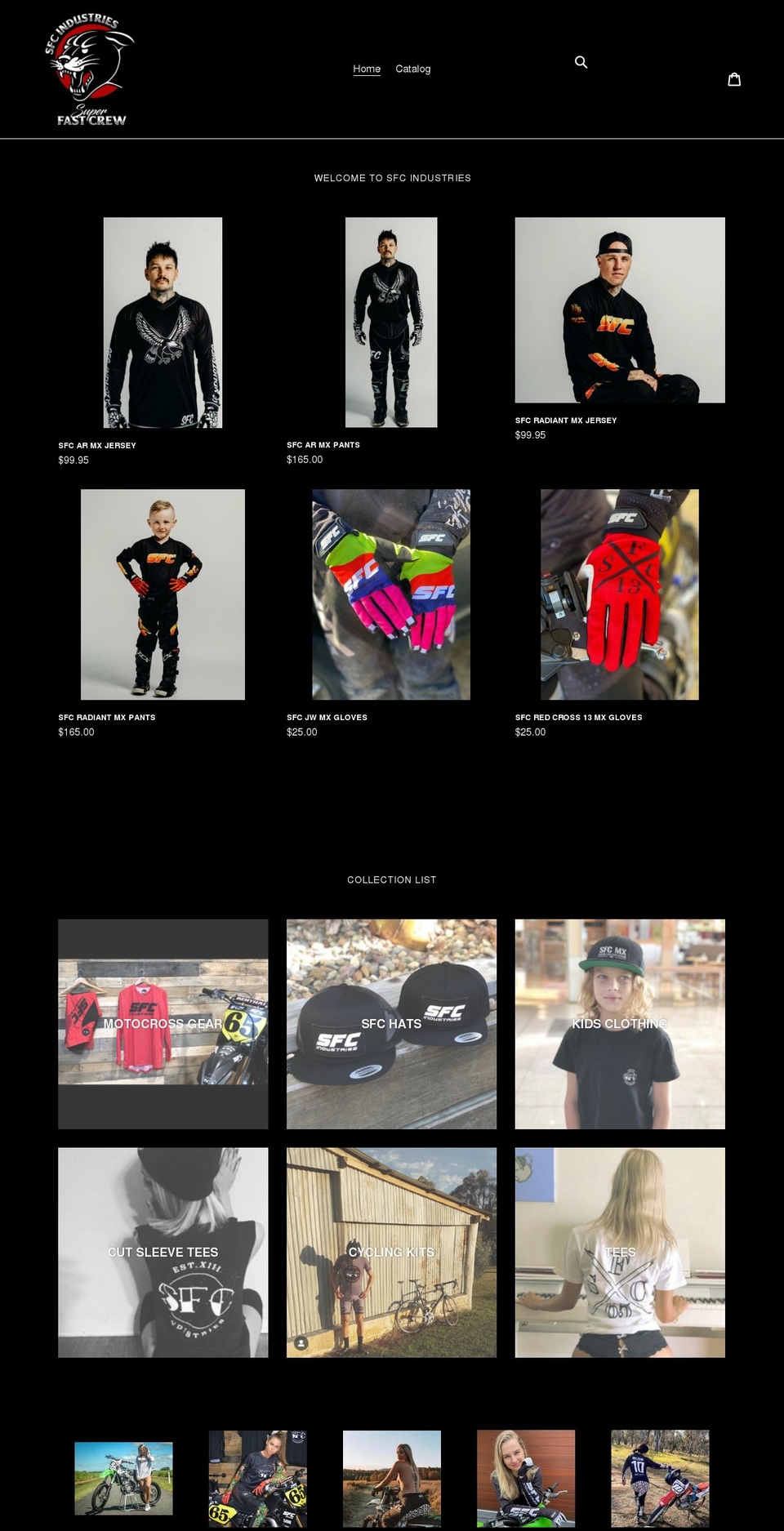 sfcindustries.com.au shopify website screenshot