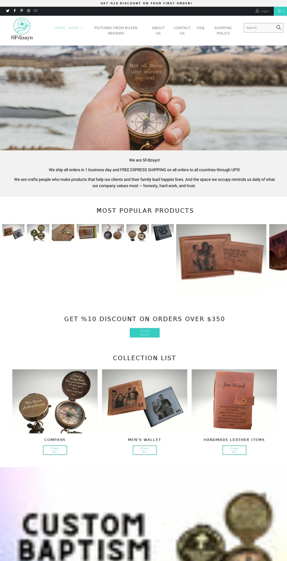 sfdizayn.com shopify website screenshot