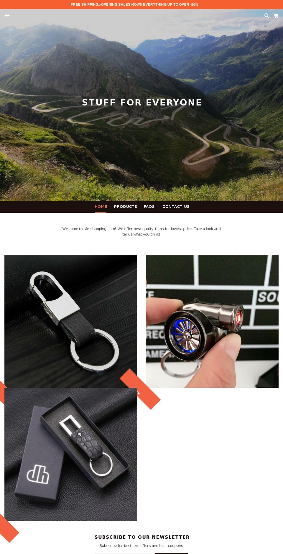 sfe-shopping.com — Shopify storefront screenshot