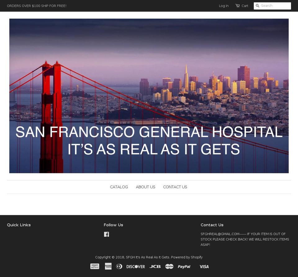 sfghreal.com — Shopify storefront screenshot