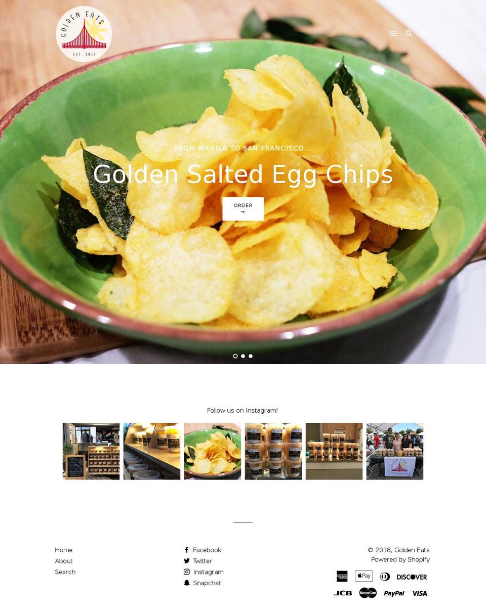 sfgoldeneats.com shopify website screenshot