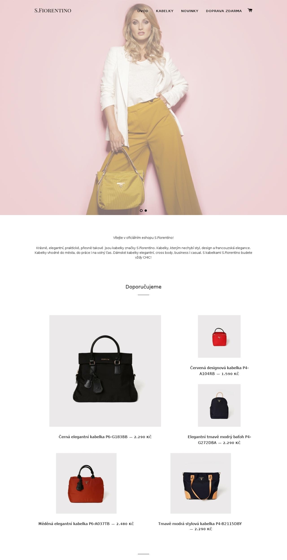 sfiorentino.cz shopify website screenshot