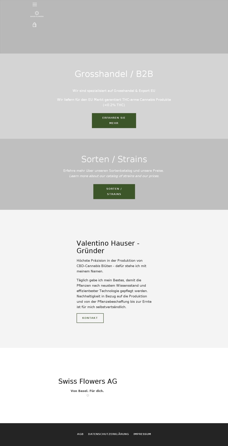 sflowers.ch shopify website screenshot