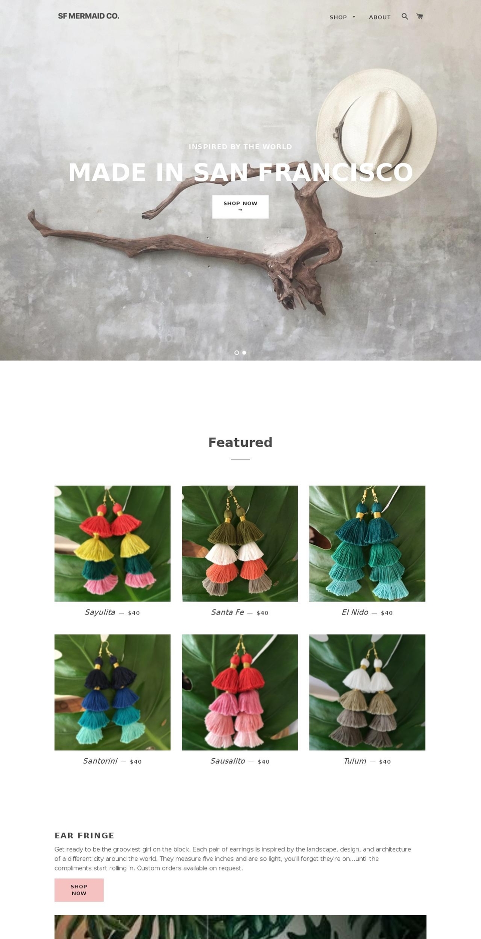 sfmermaidco.com — Shopify storefront screenshot
