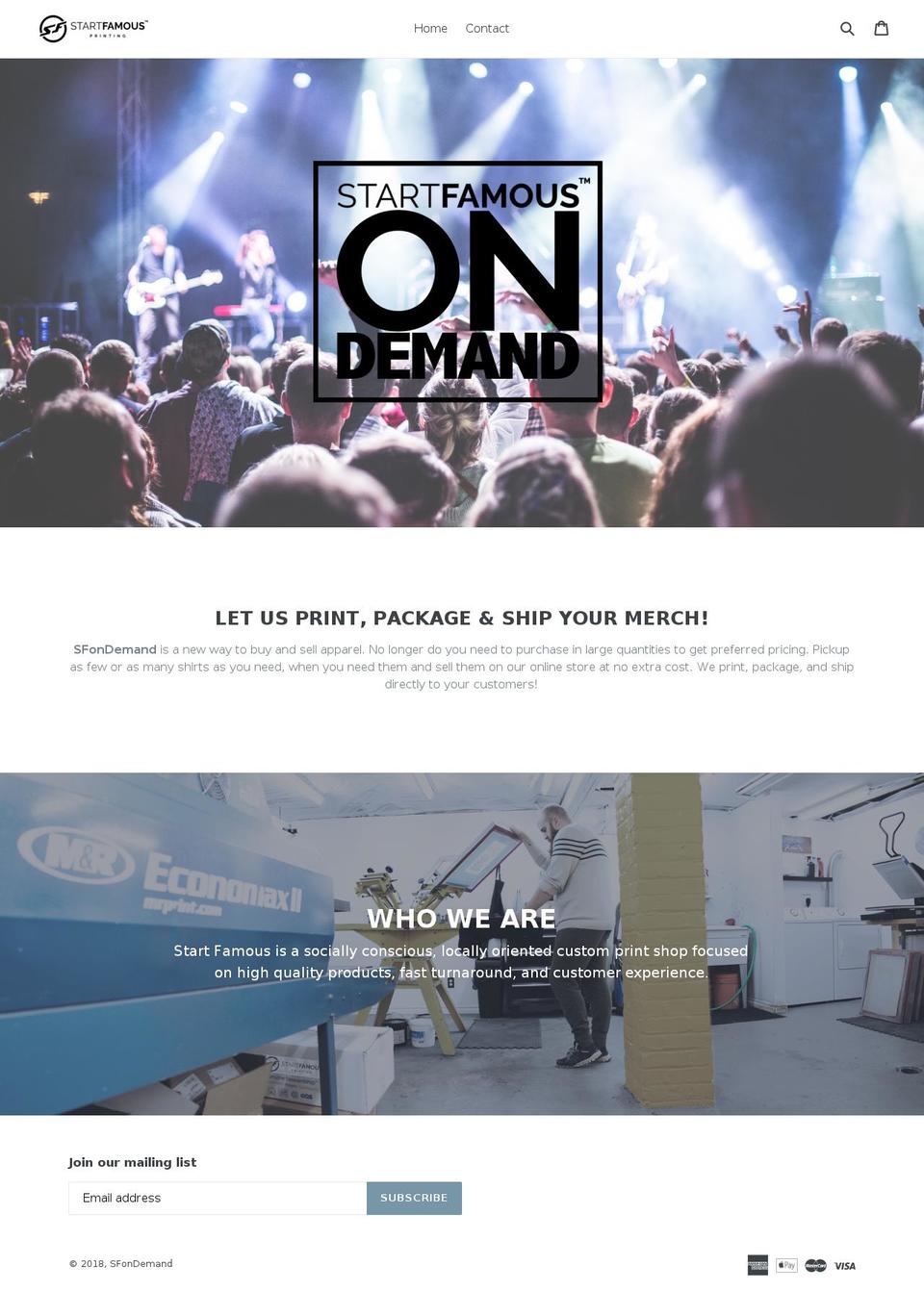 sfondemand.com — Shopify storefront screenshot