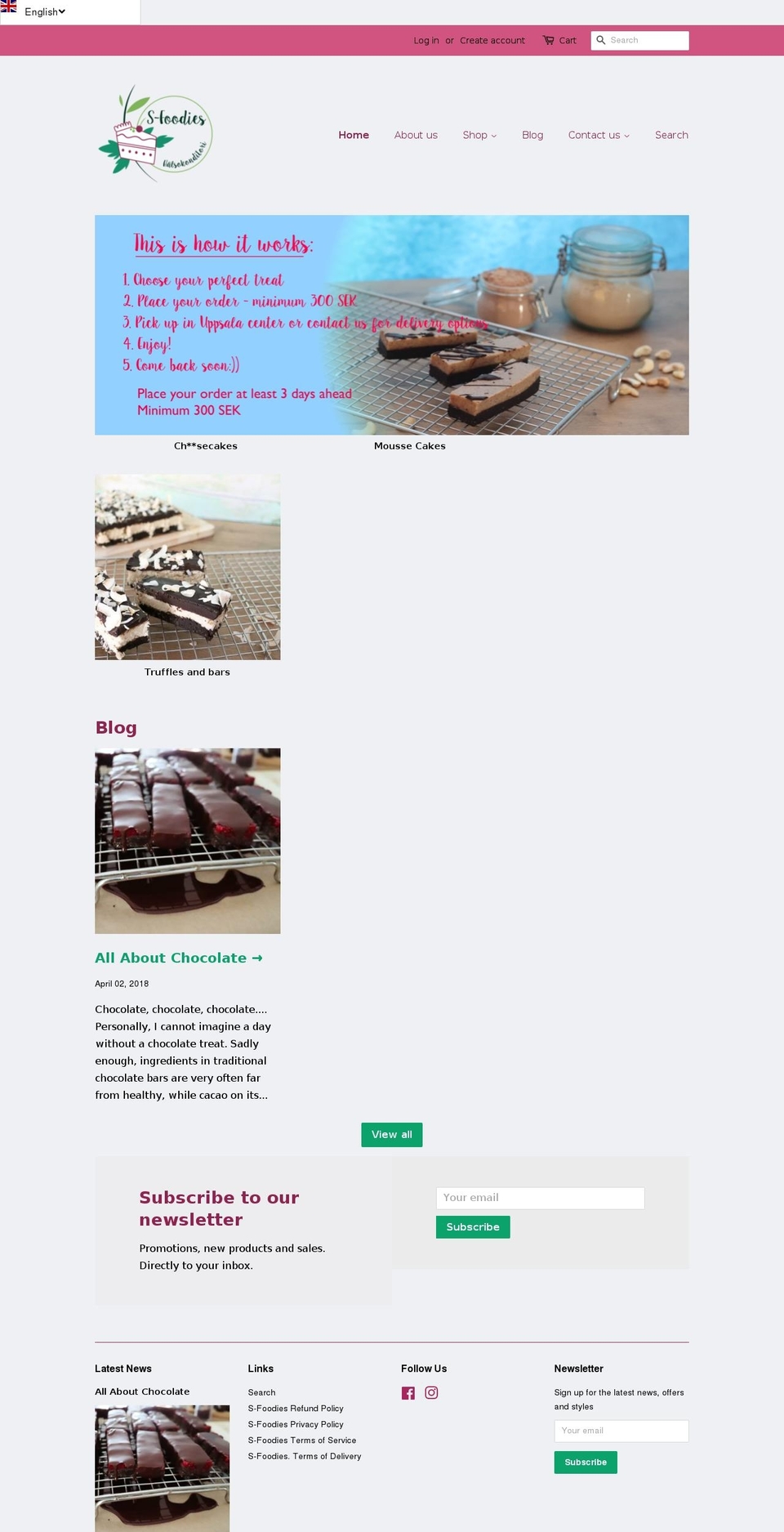 sfoodies.com — Shopify storefront screenshot