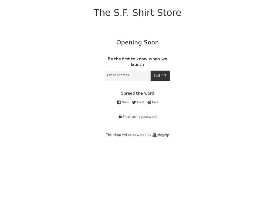 sfshirtshop.com — Shopify storefront screenshot
