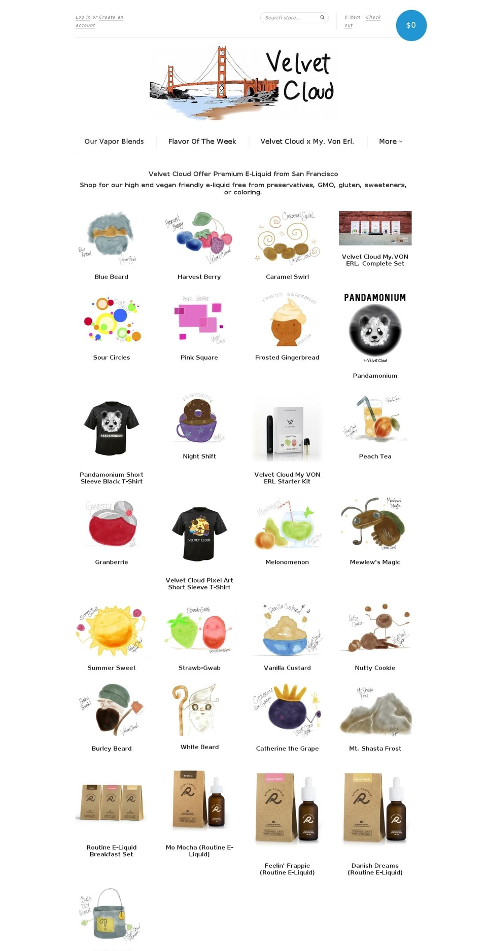 sfvaper.com shopify website screenshot
