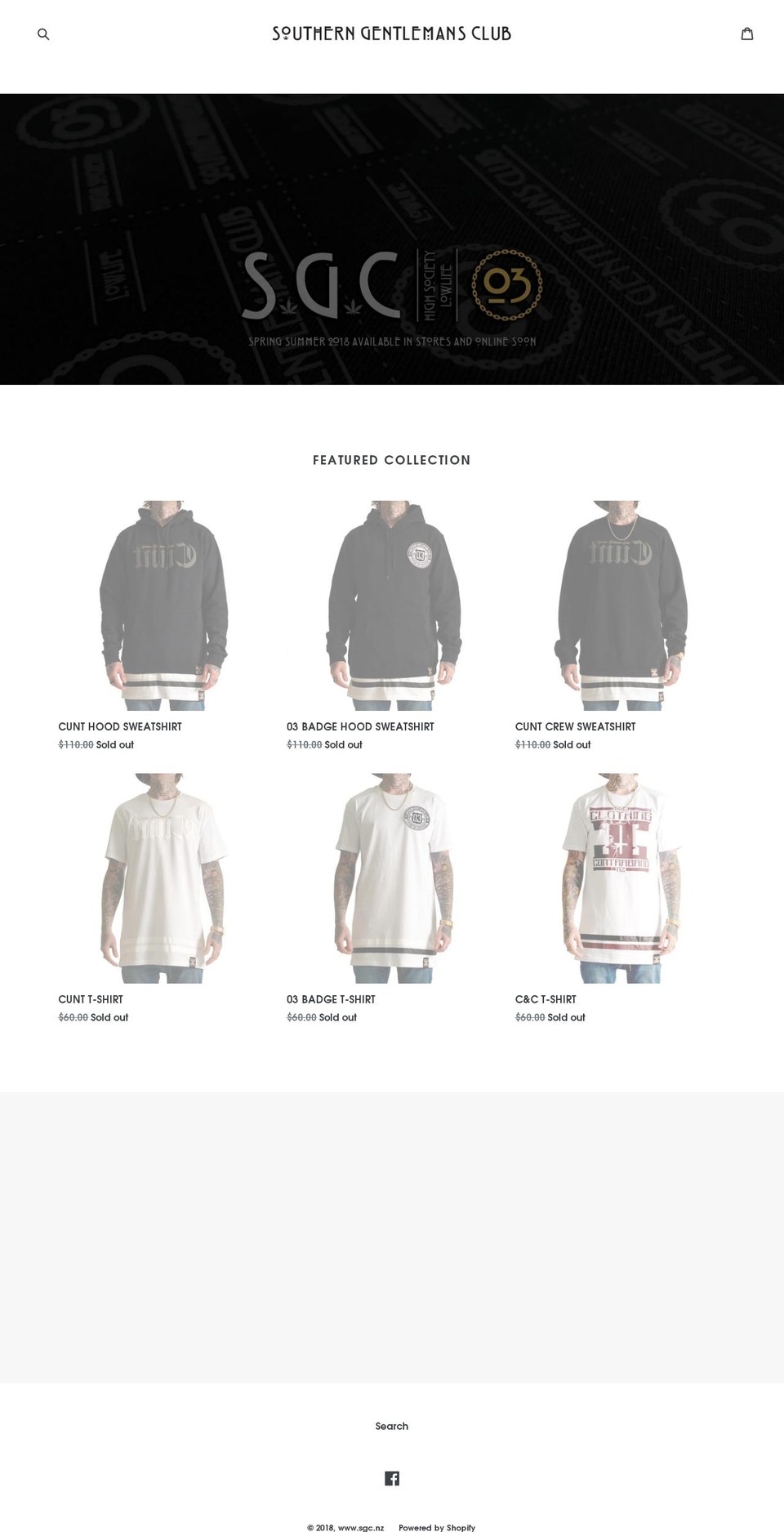 sgc.co.nz shopify website screenshot