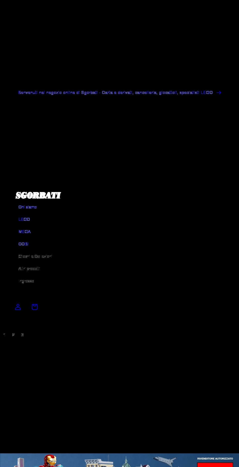 sgorbati.biz shopify website screenshot