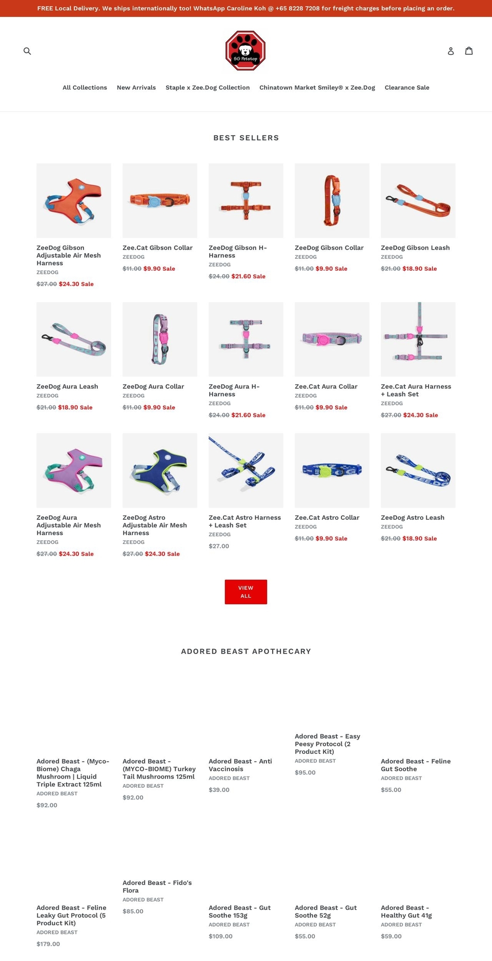 sgpetstop.com — Shopify storefront screenshot