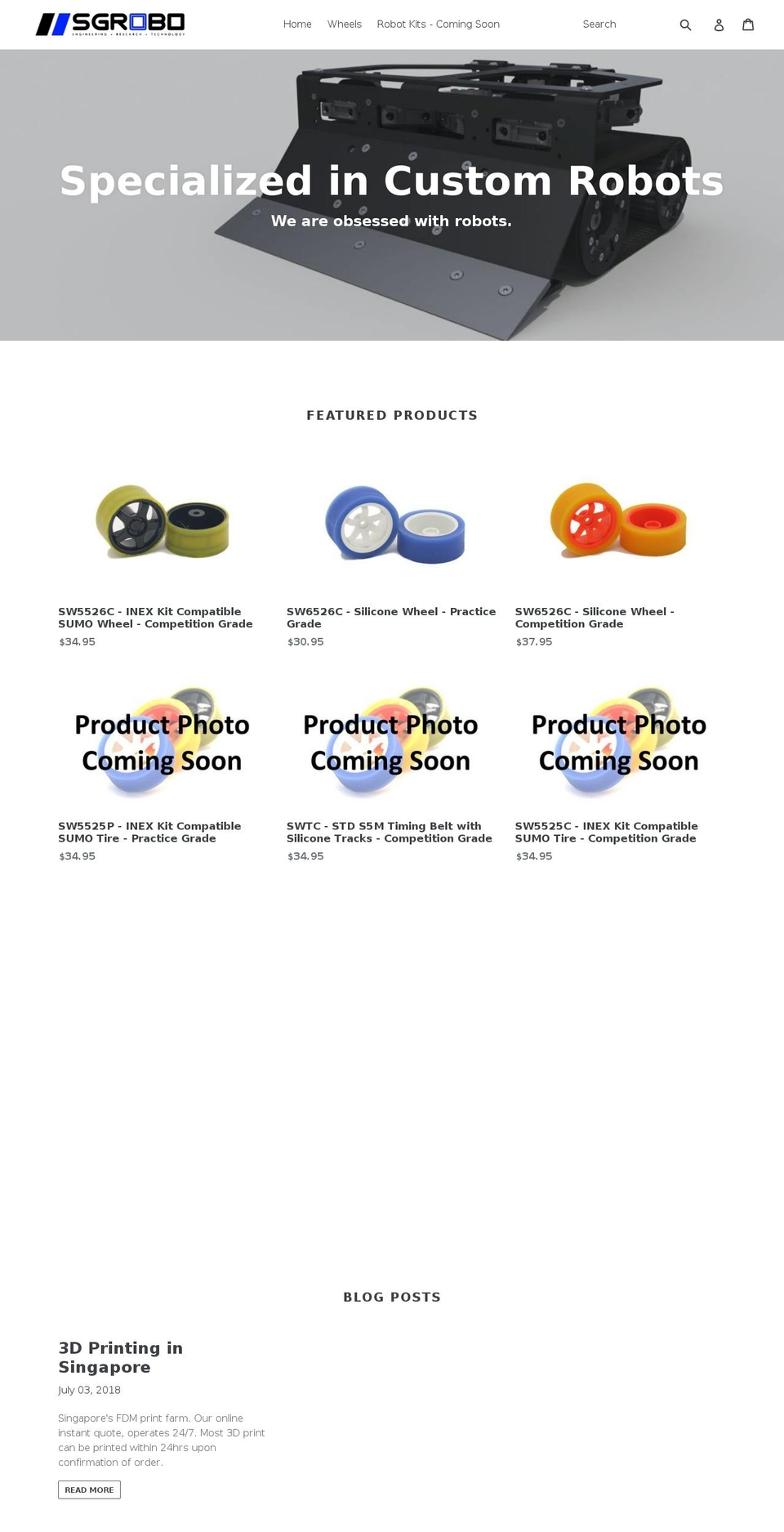 sgrobo.com — Shopify storefront screenshot