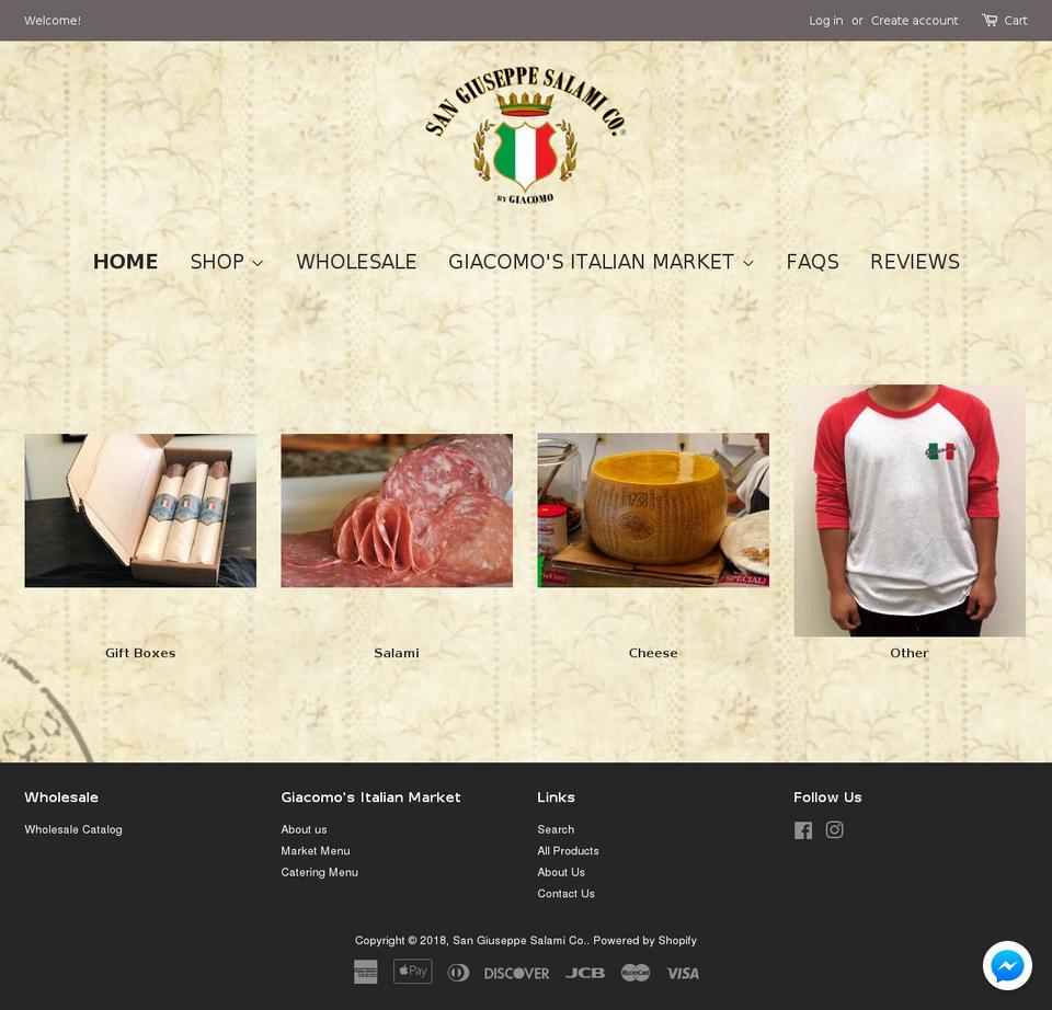 sgsalami.com — Shopify storefront screenshot