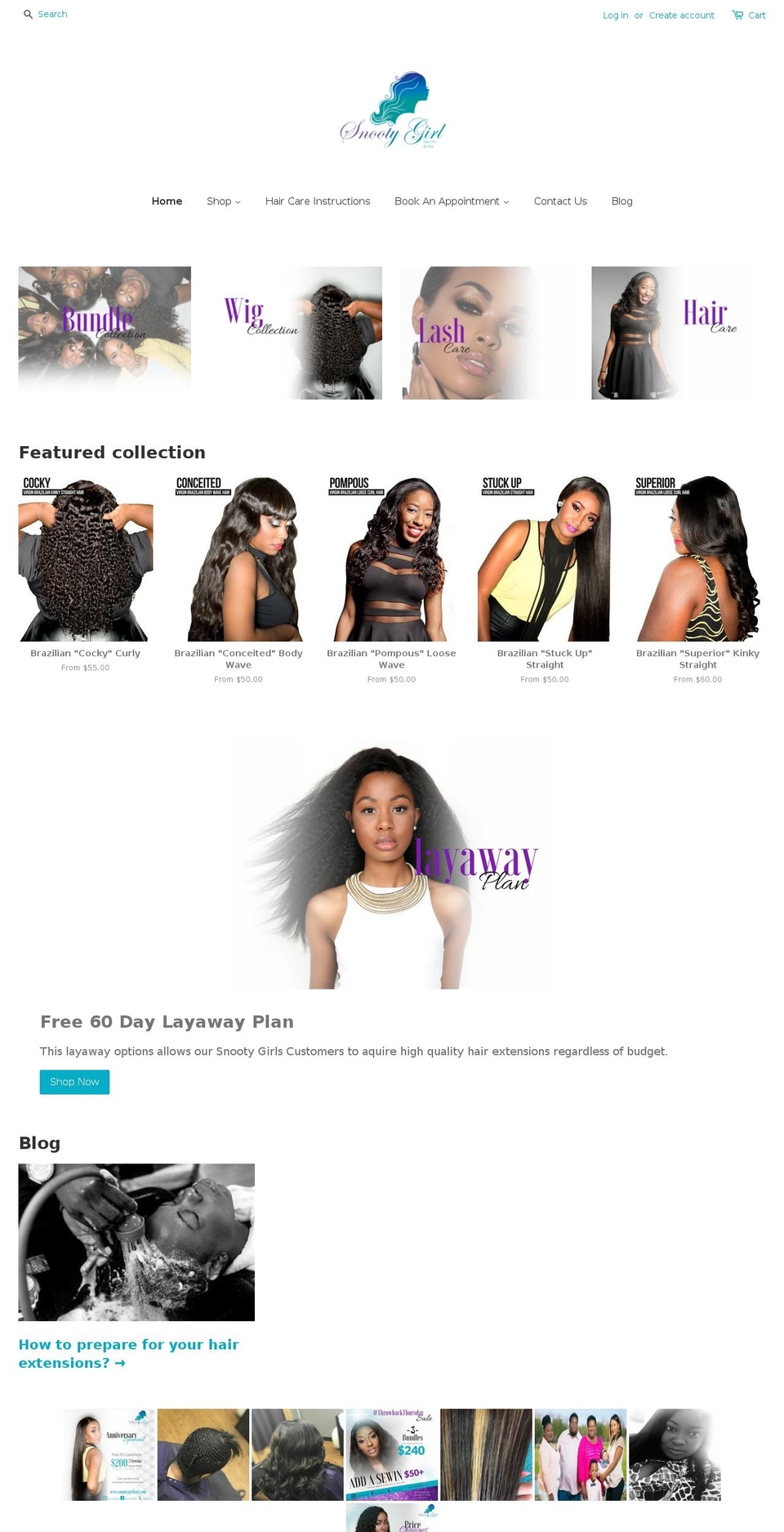 sgsalonandspa.com — Shopify storefront screenshot