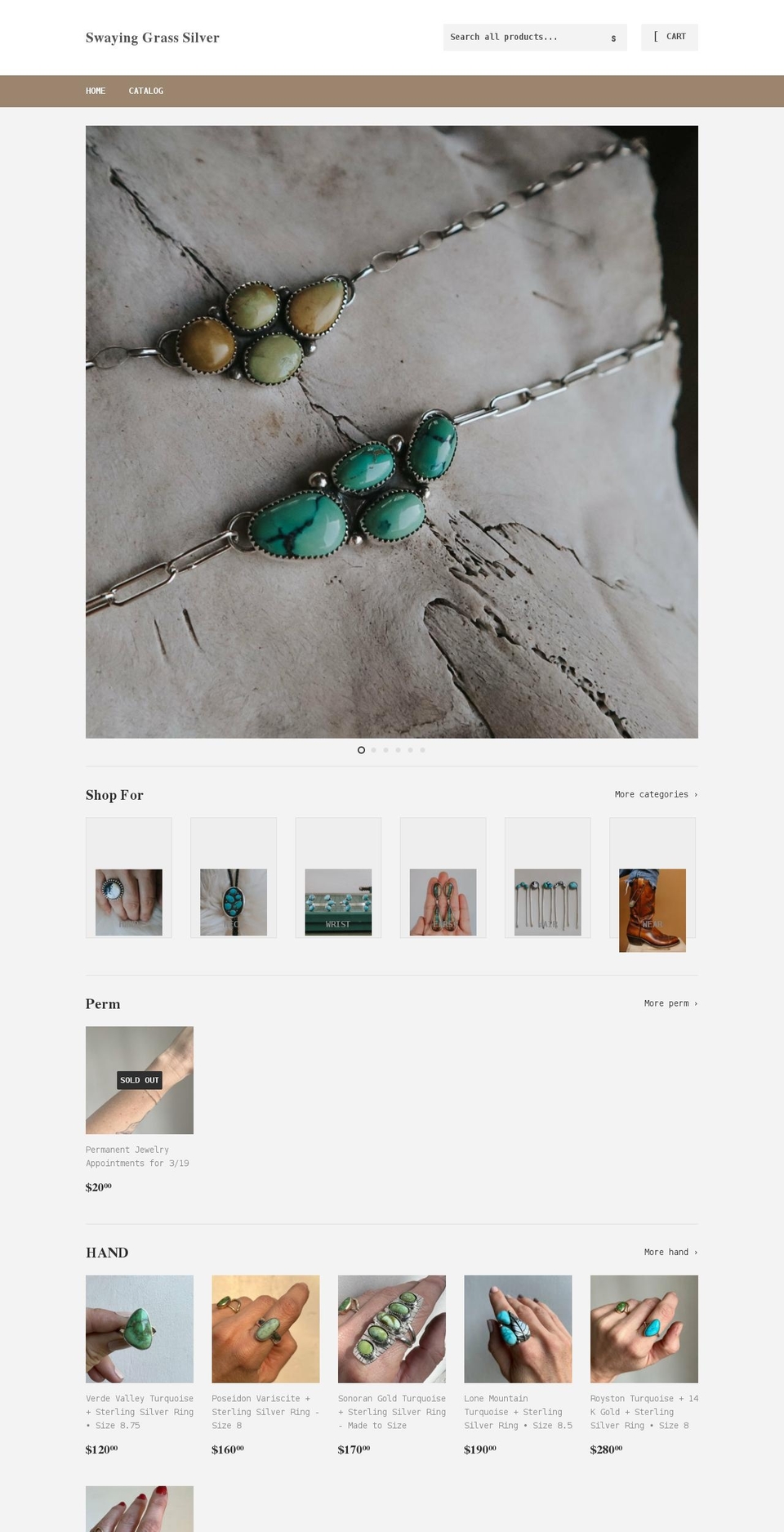 sgsjewelry.com shopify website screenshot