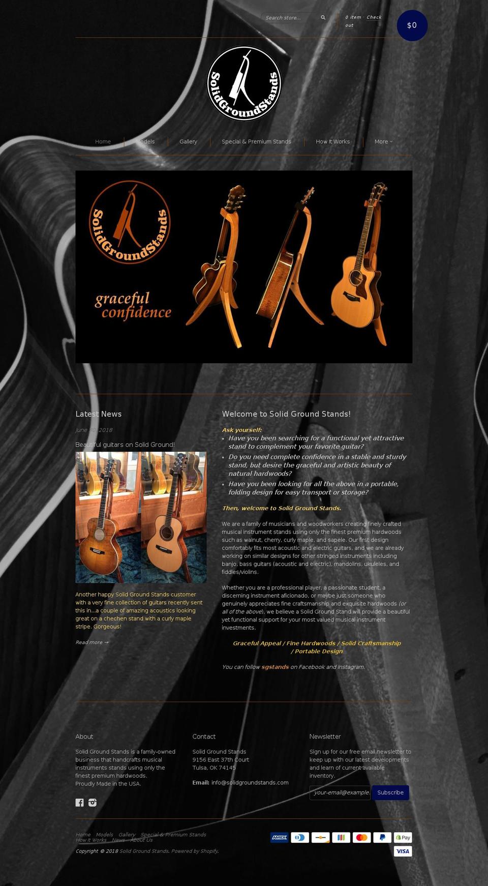 sgstands.com shopify website screenshot