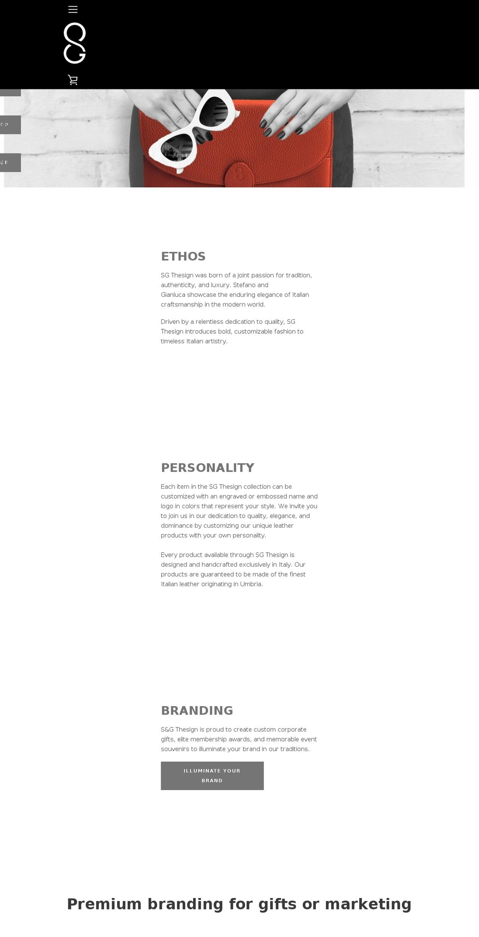 sgthesign.com — Shopify storefront screenshot